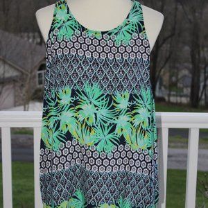 Floral Designed Tank Top - Size XL